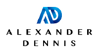 Logo for Alexander Dennis bus lines.